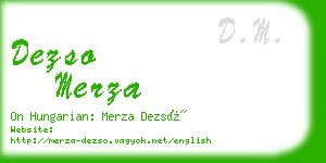 dezso merza business card